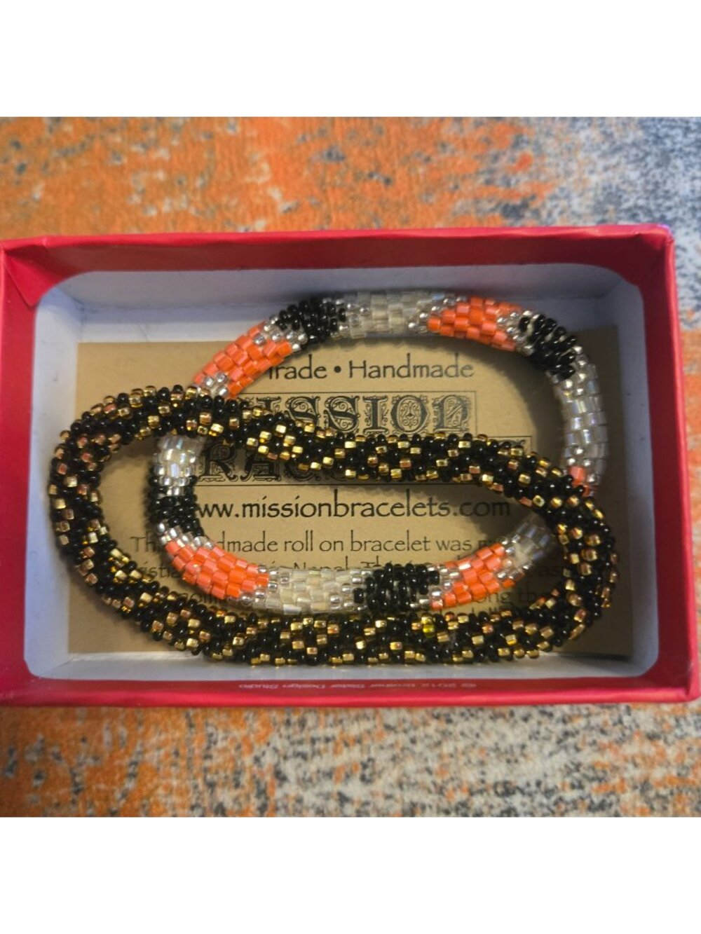 Mission Bracelets Handmade Beaded Bracelets 2-Pieces